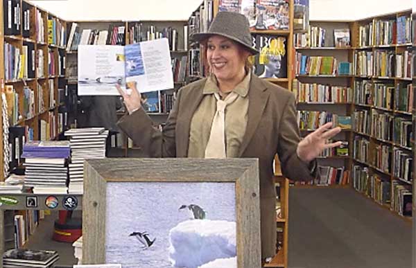 video still from Janet Kuypers interview and poem reading at Half Price Books in Austin 1/2/19