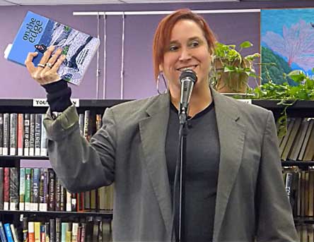 video still from Janet Kuypers at “Recycled Reads” in Austin 1/19/19