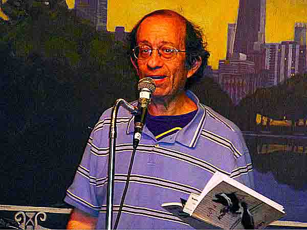 Bob Rashkow at the Cafe Gallery July 4 2012, photograph by and Copyright (c) 2012 Ned Haggard - used with permission,