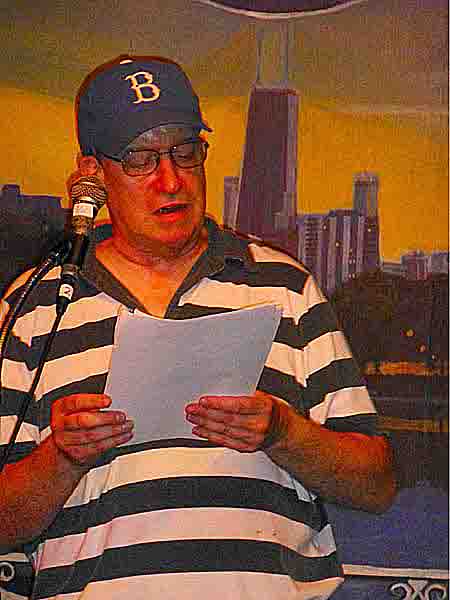 Bob Weinberg at the Cafe Gallery July 4 2012, photograph by and Copyright (c) 2012 Ned Haggard - used with permission,