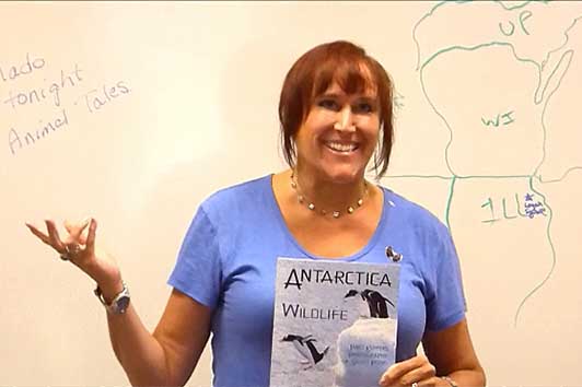 video still from Janet Kuypers interview and poem reading at Half Price Books in Austin 1/2/19