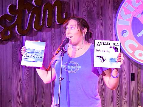 video still from Janet Kuypers interview and poem reading at Half Price Books in Austin 1/2/19