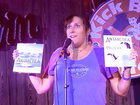 video still from Janet Kuypers interview and poem reading at Half Price Books in Austin 1/2/19