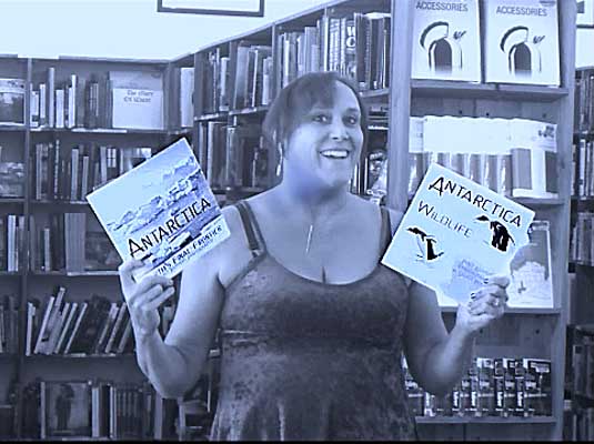 video still from Janet Kuypers interview and poem reading at Half Price Books in Austin 1/2/19