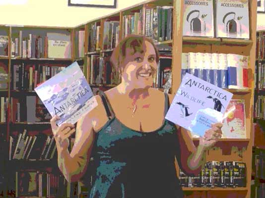 video still from Janet Kuypers interview and poem reading at Half Price Books in Austin 1/2/19