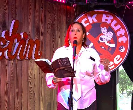 reading from book at Spoken and Heard in Austin 20190729