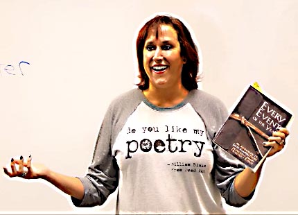 video still from Janet Kuypers reading from the book at Georgetown’s Poetry Aloud 9/15/19