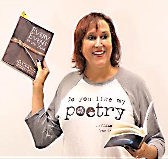video still from Janet Kuypers reading from the book at Georgetown’s Poetry Aloud 9/15/19