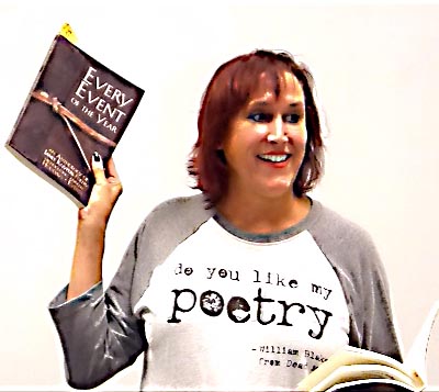 video still from Janet Kuypers reading from the book at Georgetown’s Poetry Aloud 9/15/19