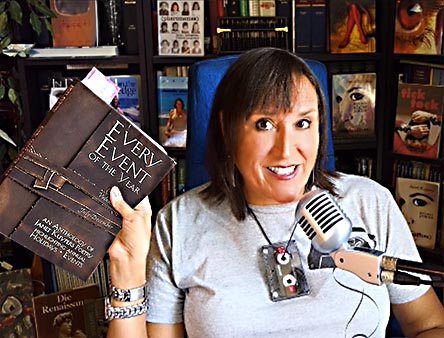 video still from Janet Kuypers reading her poetry 8/9/20 for WZRD CHicaog Radio from her book “Every Event of the Year (Volume Two: July-December)”