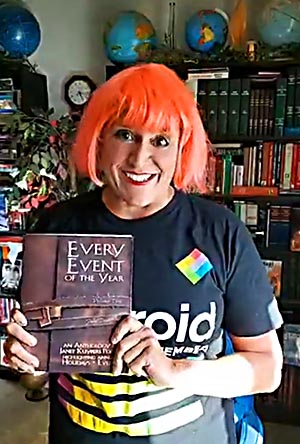 video still from Janet Kuypers reading her poetry 8/14/20 for WZRD CHicaog Radio from her book “Every Event of the Year (Volume Two: July-December)”