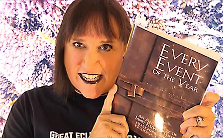 video still from Janet Kuypers reading her poetry 9/24/20 from her book “Every Event of the Year (Volume Two: July-December)” for the Virtual Austin Poetry Society New World Poetry
