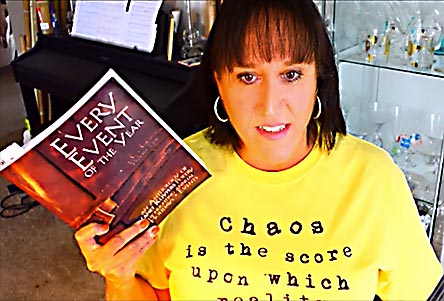 video still from Janet Kuypers reading her poetry 9/15/20 from her book “Every Event of the Year (Volume Two: July-December)” for Spoken Word Paris / Spkoken Word Online