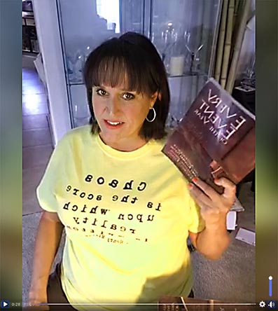 video still from Janet Kuypers reading her poetry 9/15/20 from her book “Every Event of the Year (Volume Two: July-December)” for Spoken Word Paris / Spkoken Word Online
