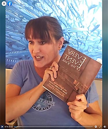 video still from Janet Kuypers reading her poetry 9/19/20 from her book “Every Event of the Year (Volume Two: July-December)” for the Virtual Austin Poetry Society