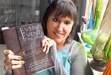 video still from Janet Kuypers reading her poetry 9/22/20 from her book “Every Event of the Year (Volume Two: July-December)” for Spoken Word Paris / Spokoken Word Online