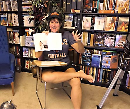video still from Janet Kuypers reading her poetry 10/20/20 from her book “Every Event of the Year (Volume Two: July-December)” for the Cafe Gallery