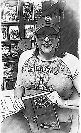 video still from Janet Kuypers reading her poetry 11/3/20 from her book “Every Event of the Year (Volume Two: July-December)” for the Cafe Gallery