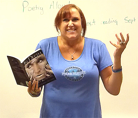Janet with In Depth at Poetry Aloud 8/25/18
