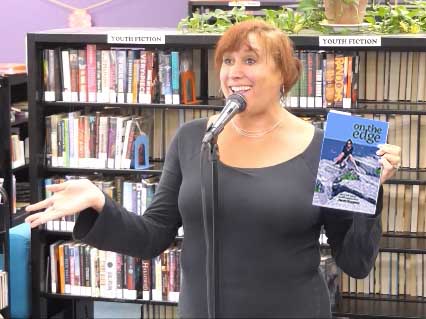 video still from reading from On The Edge at Recycled Reads 8/18/18