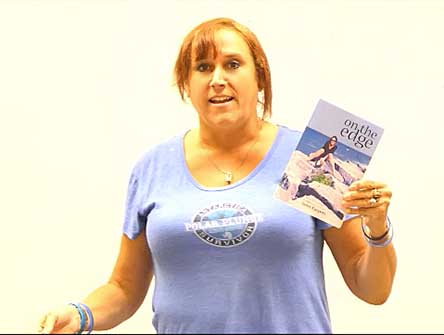 video still from reading from On The Edge at Poetry Aloud 8/25/18