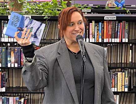 video still from Janet Kuypers at “Recycled Reads” in Austin 1/19/19