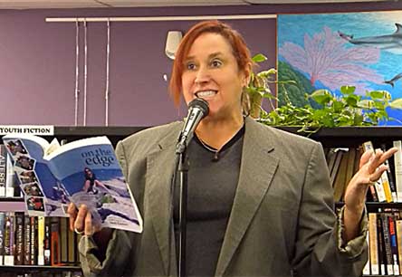video still from Janet Kuypers at “Recycled Reads” in Austin 1/19/19
