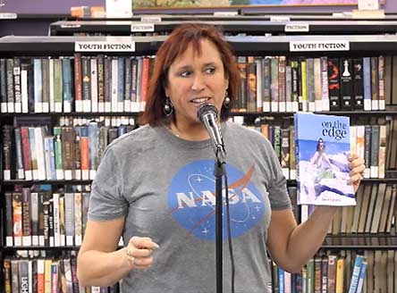 video still from Janet Kuypers at “Recycled Reads” in Austin 4/20/19