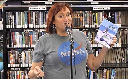 video still from Janet Kuypers at “Recycled Reads” in Austin 4/20/19