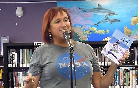 video still from Janet Kuypers at “Recycled Reads” in Austin 4/20/19