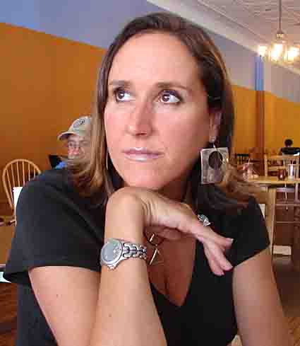 photo of Kuypers while listening to poetry at Mercury Cafe