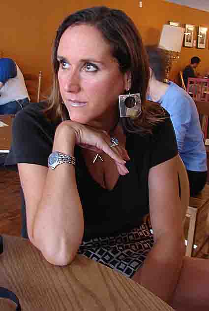 photo of Kuypers while listening to poetry at Mercury Cafe
