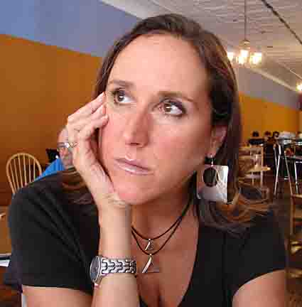 photo of Kuypers while listening to poetry at Mercury Cafe