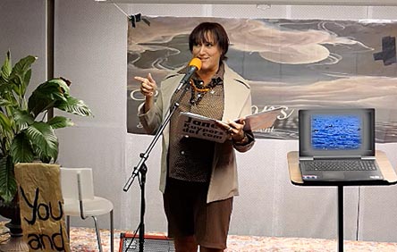 video still from Janet Kuypers show