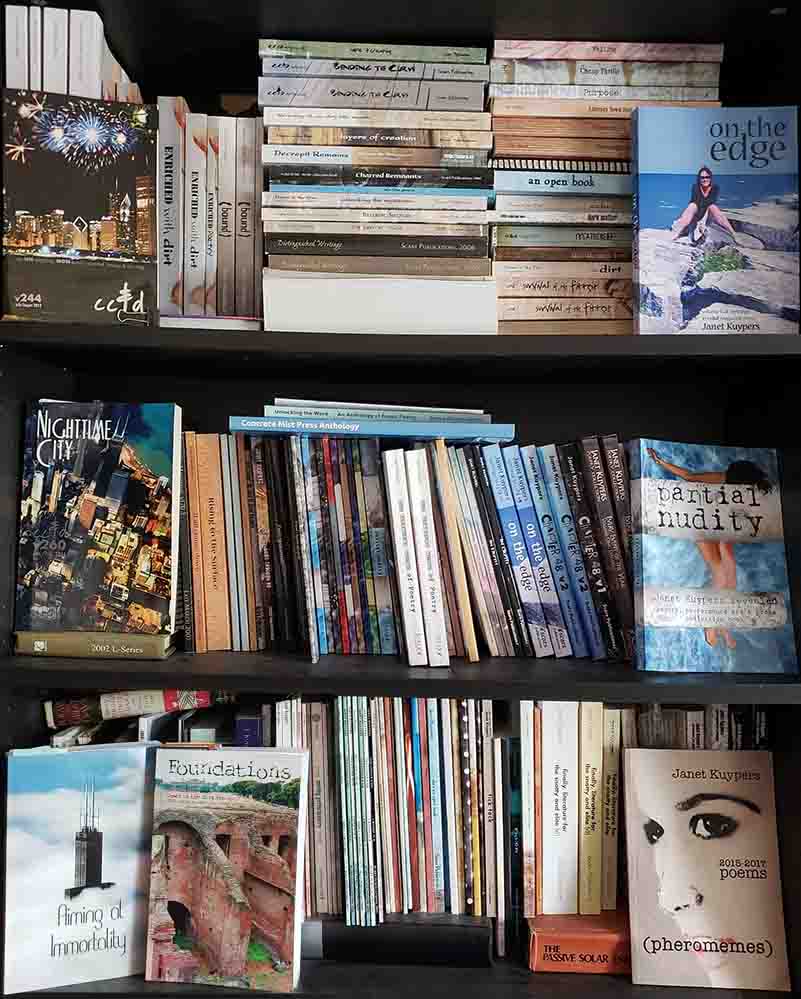 Poetry Bomb library wall