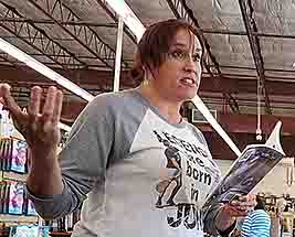 Janet reading from cc&d Shining